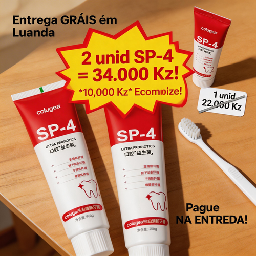 O kit SP-4 com dois tubos ou o conjunto de pasta de dente, xampu e condicionador custa apenas 34.000kz! Menos dinheiro, mais clareamento e limpeza!