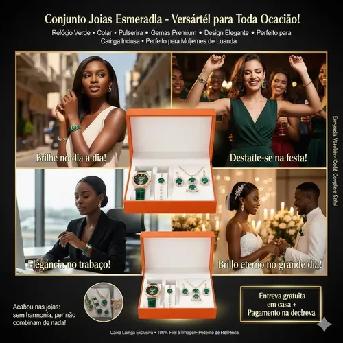 Conjunto de Acessórios de Luxo 5 Peças | Pagamento na Entrega Luanda