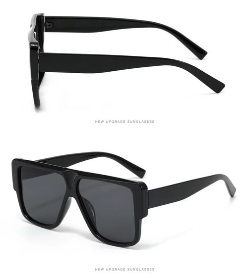 Fashion Flat Top Orange Oversized Sunglasses