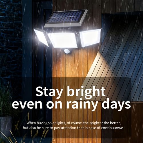 Multi-head Split Wall Lamp with Solar Powered Lighting