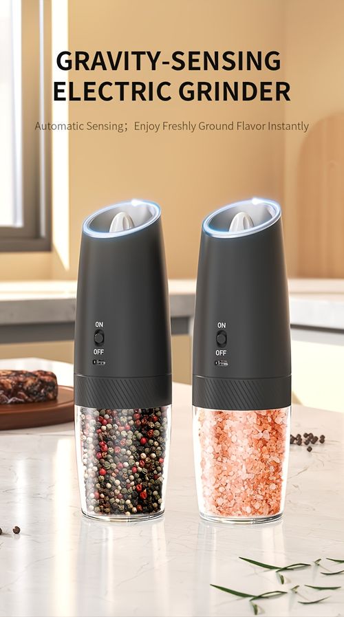 Salt Grinder with Gravity Sensor, Rechargeable Automatic Grinder Suitable😀
