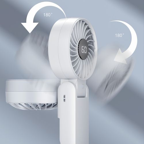 Handheld Folding Fan with Digital Display