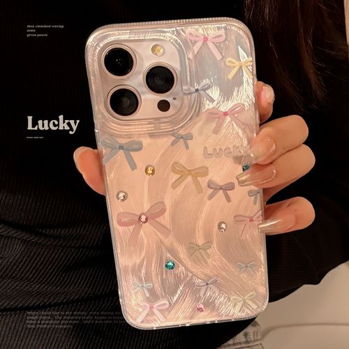 Phone Case Dopamine Colorful Bow 17 Pro Max Apple 16 Compatible iPhone 16 Case 14