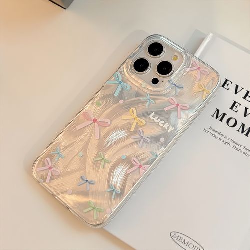 Phone Case Dopamine Colorful Bow 17 Pro Max Apple 16 Compatible iPhone 16 Case 14