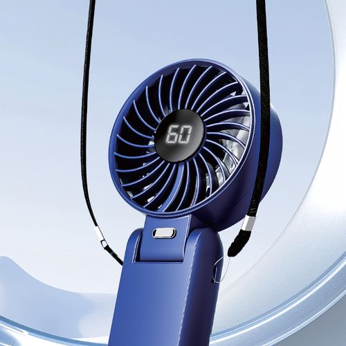 Handheld Folding Fan with Digital Display