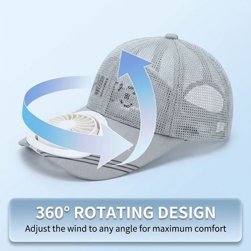 Solar-Powered Hat with Built-in Fan