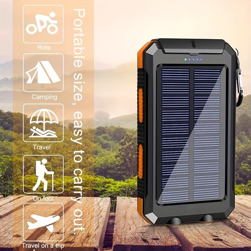 Solar Power Bank Large Capacity 20000mAh Portable Fast Charging