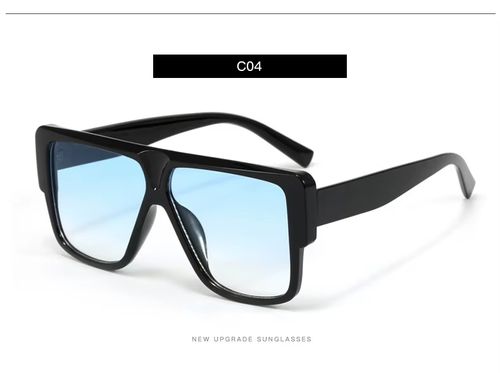 Fashion Flat Top Orange Oversized Sunglasses