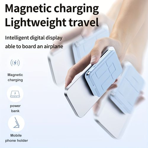 10000mAh Magnetic Fast Charging Power Bank With Digital Screen,