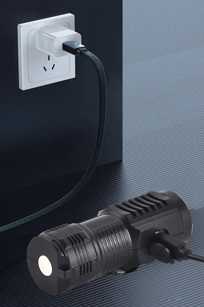 3 LED Rechargeable Glare Flashlight