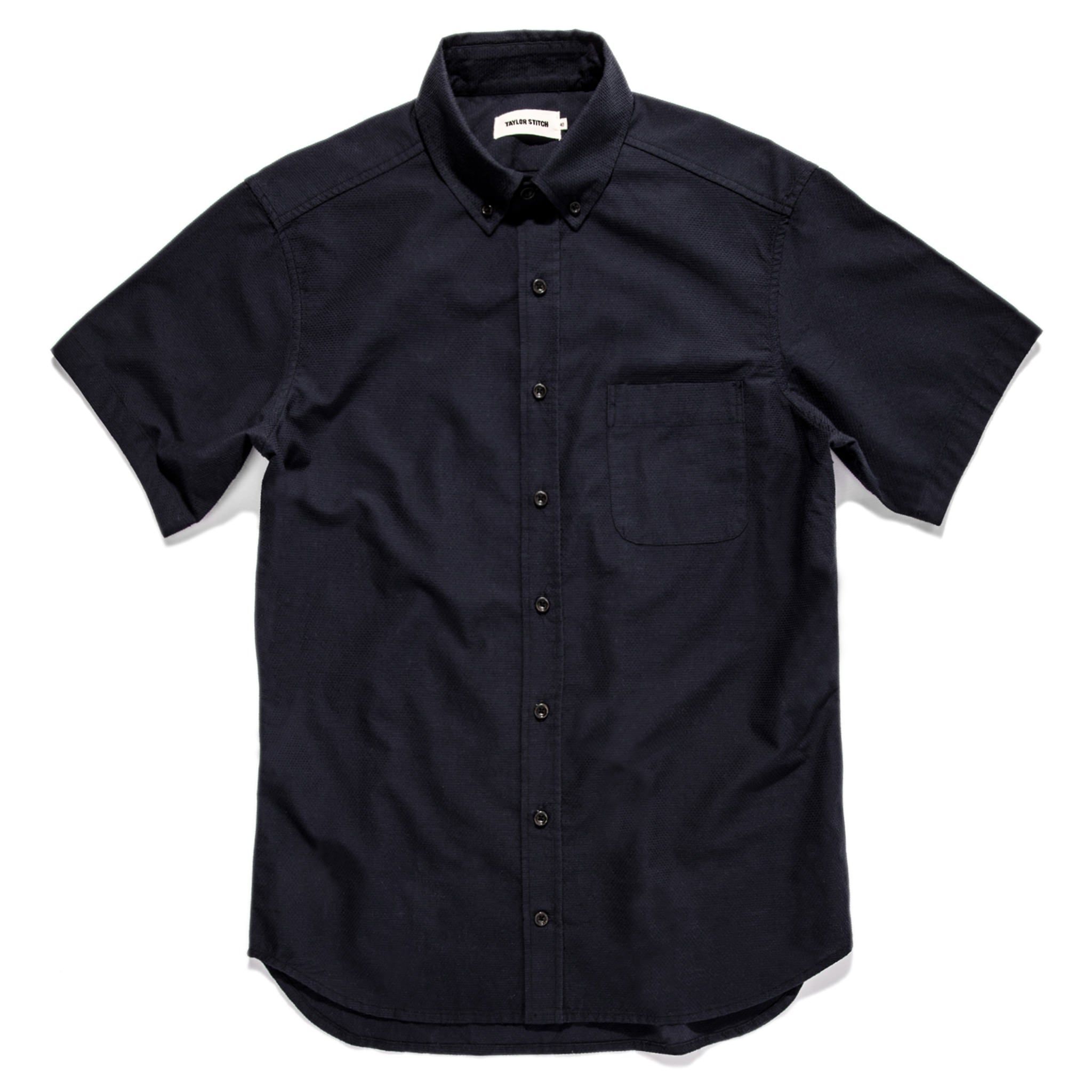 Vewse Short Sleeve Jack in Indigo Dobby