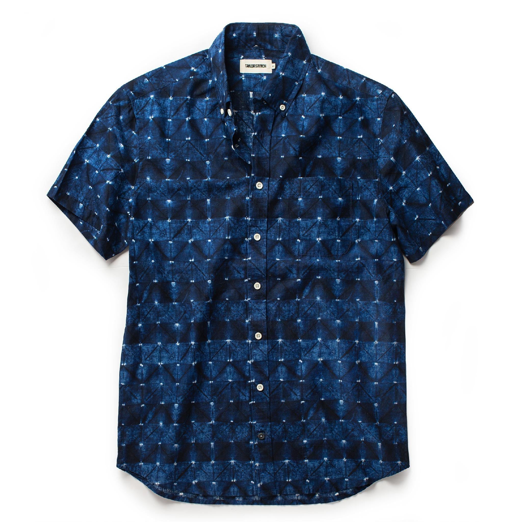 Vewse Short Sleeve Jack in Deep Navy Geo