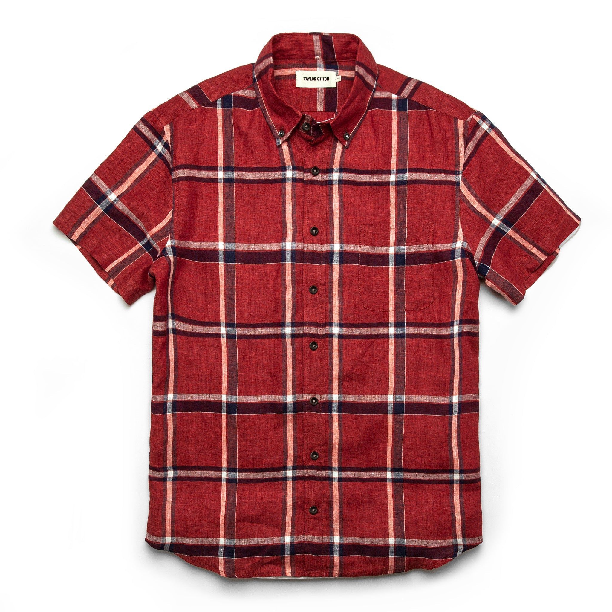 Vewse Short Sleeve Jack in Crimson Plaid