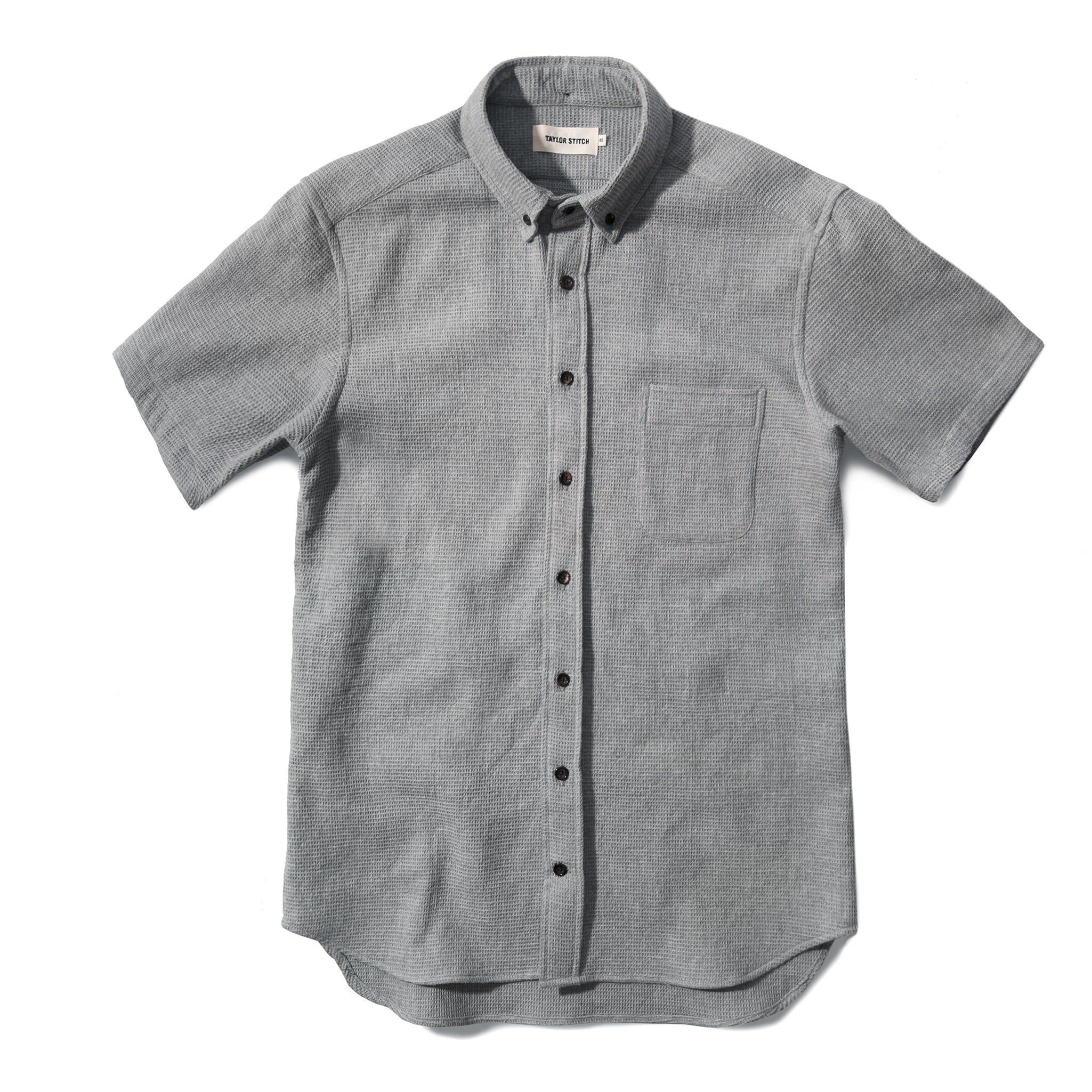 Vewse Short Sleeve Jack in Ash Waffle