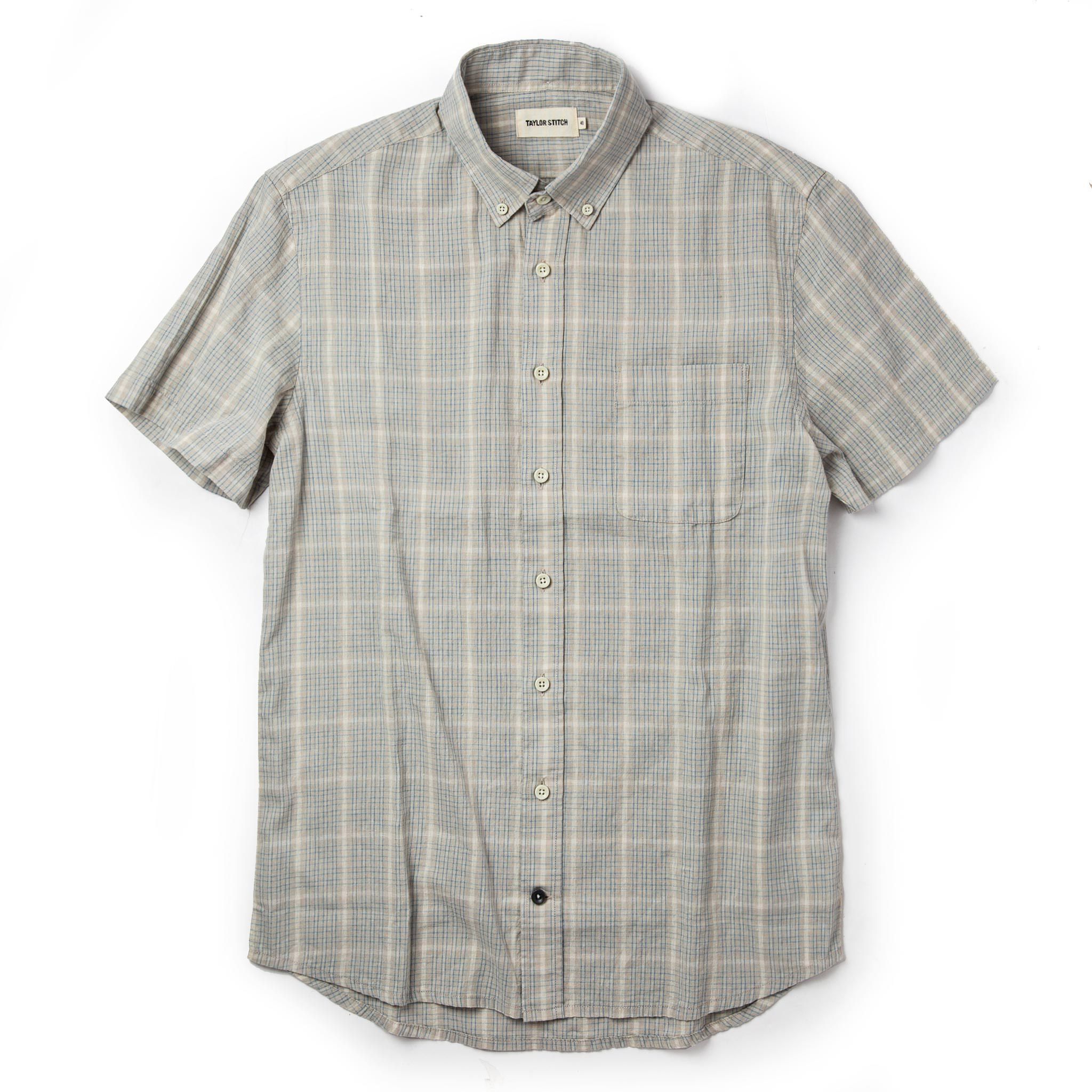 Vewse Short Sleeve Jack in Ash Madras