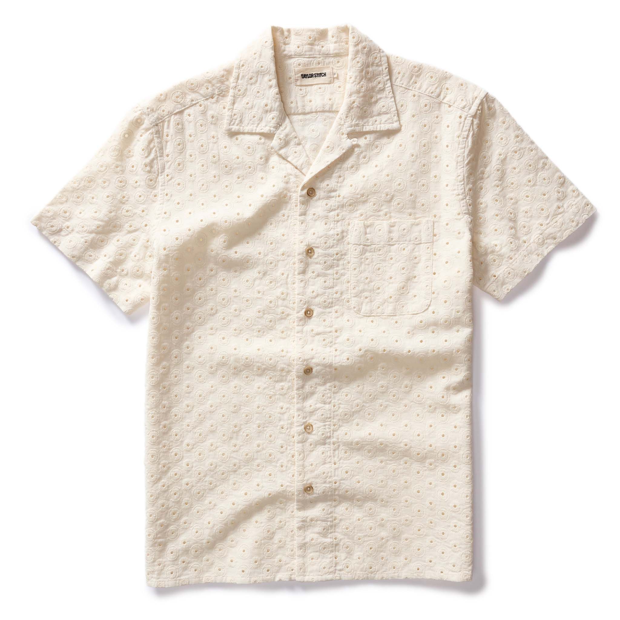 Vewse Short Sleeve Hawthorne in Vintage White Embroidered Eyelet