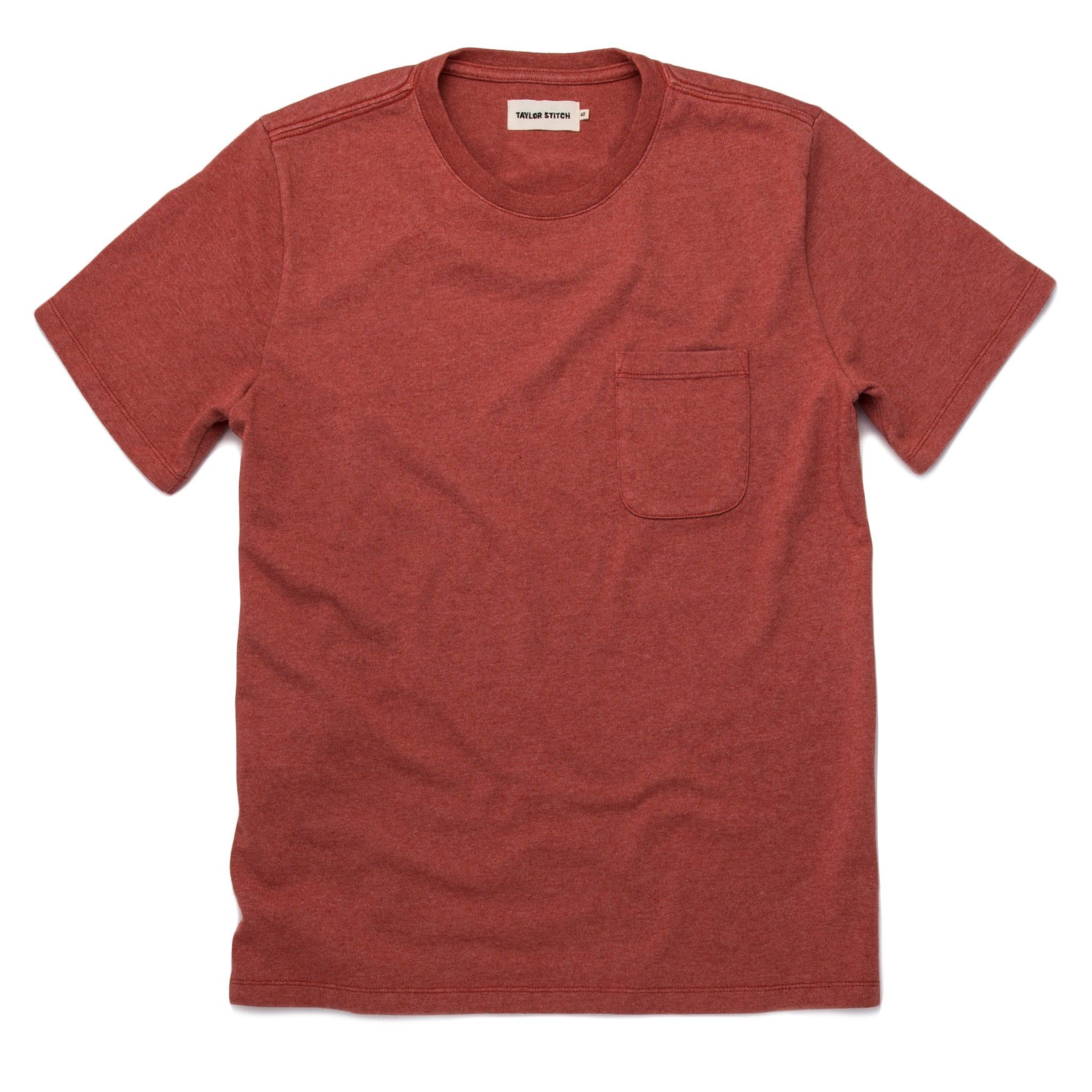 Vewse Heavy Bag Tee in Washed Rust