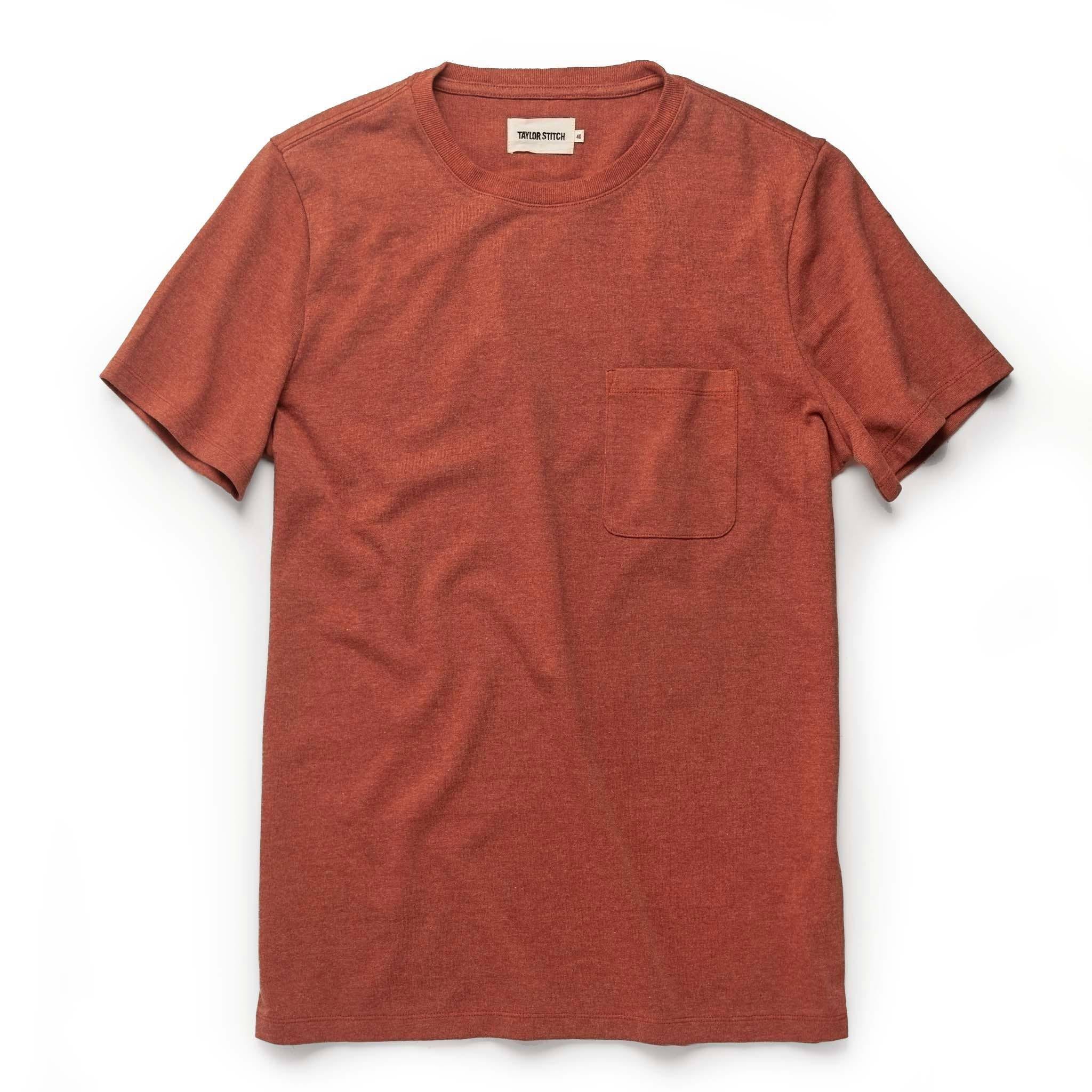 Vewse Heavy Bag Tee in Rust