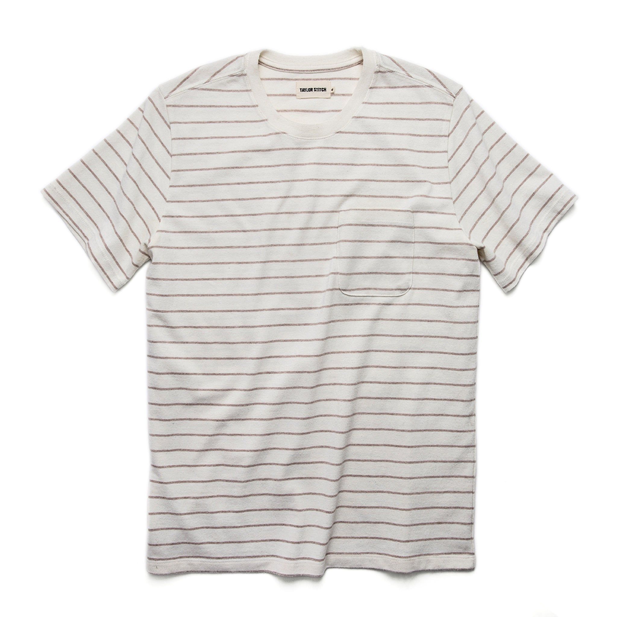 Vewse Heavy Bag Tee in Natural Stripe