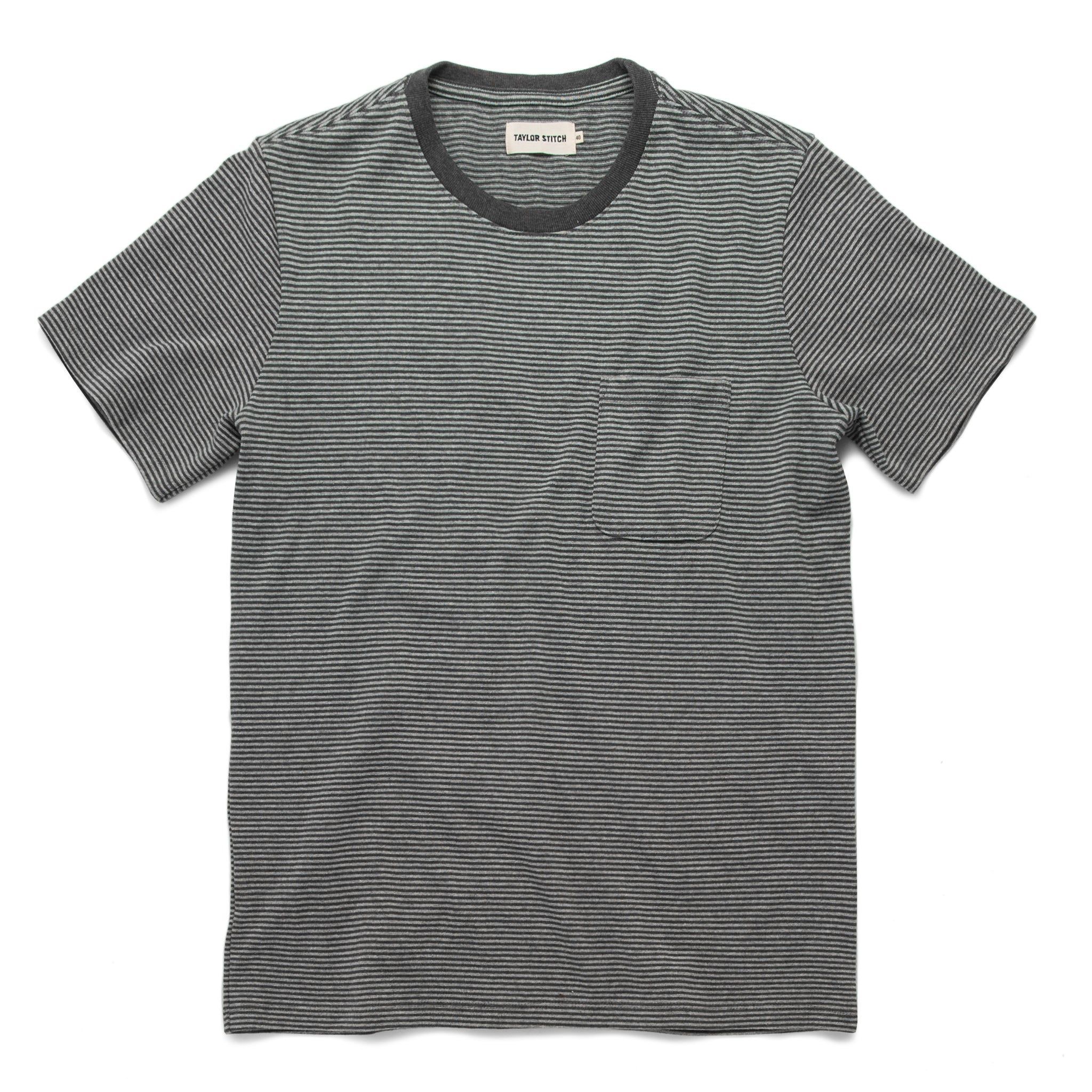 Vewse Heavy Bag Tee in Grey Stripe