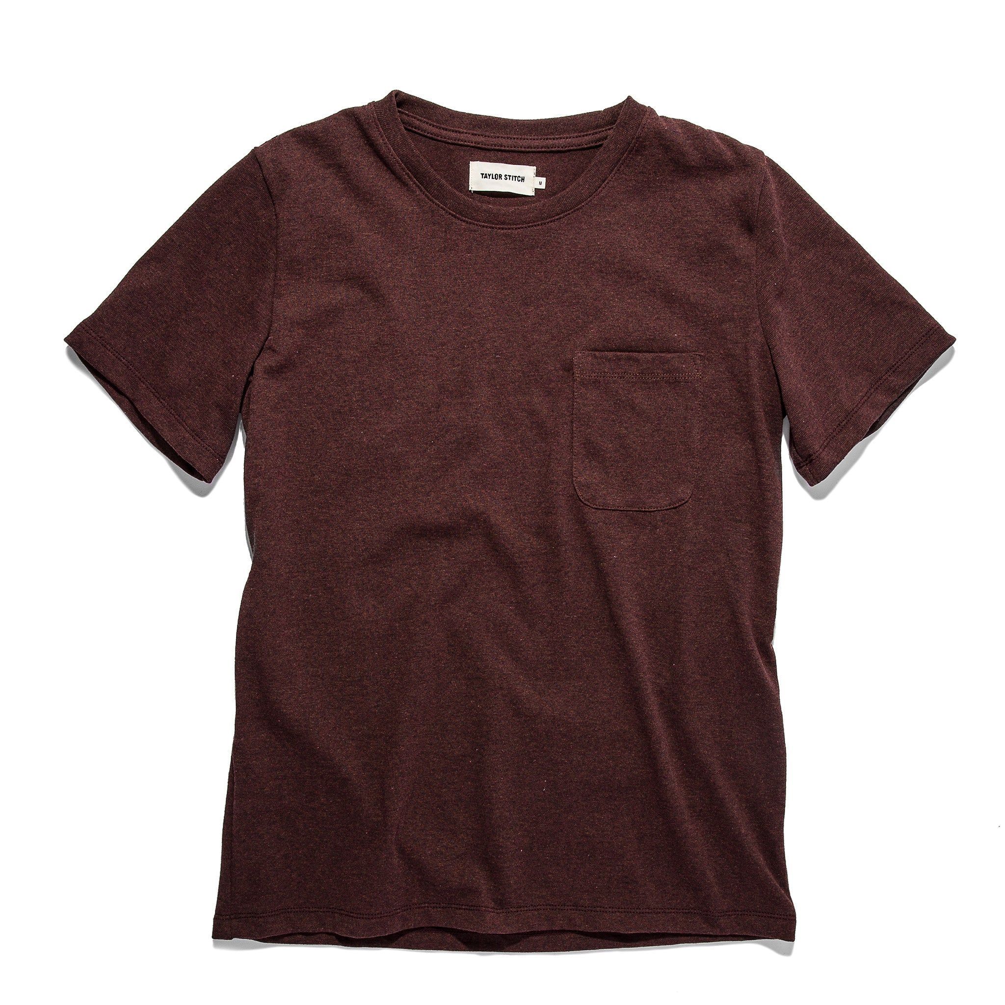 Vewse Heavy Bag Tee in Burgundy