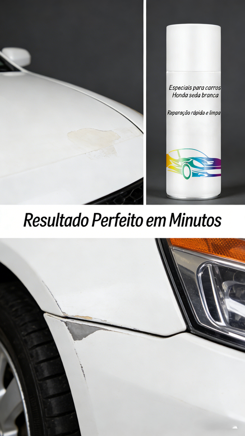 Tinta Spray para Carro Honda Cor Branco Seda Reparo de Riscos na Pintura