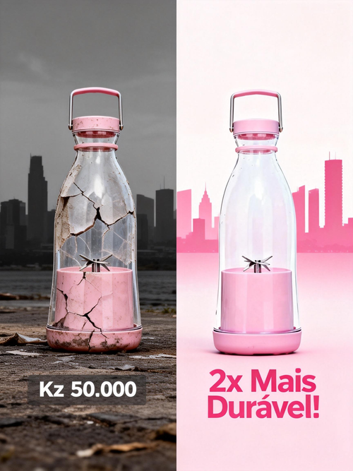 Liquidificador Portátil de Frutas – Jus Rápido para Clima Quente em Luanda