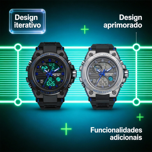 Relógio Sport Disney – Exibição Analógica e Digital Resistente à Água com Luz Noturna