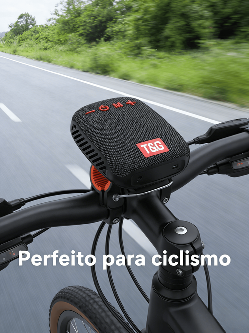 Caixa de Som Bluetooth Portátil para Ciclismo - TWS Conexão Tecido Durável Leitura de Cartão Rádio e Resistente à Água