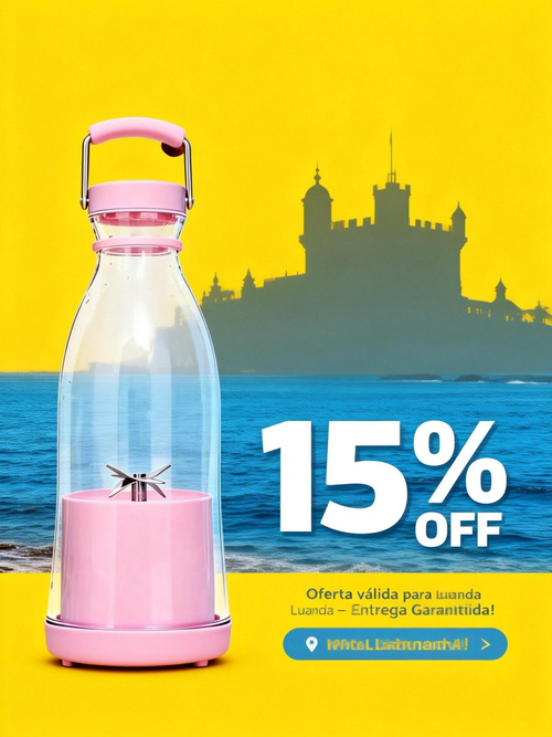 Liquidificador Portátil de Frutas – Jus Rápido para Clima Quente em Luanda