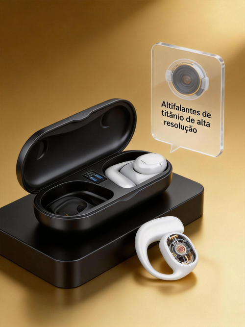 Fone de Ouvido Open Ear Confortável - Ideal para Esportes e Dia a Dia