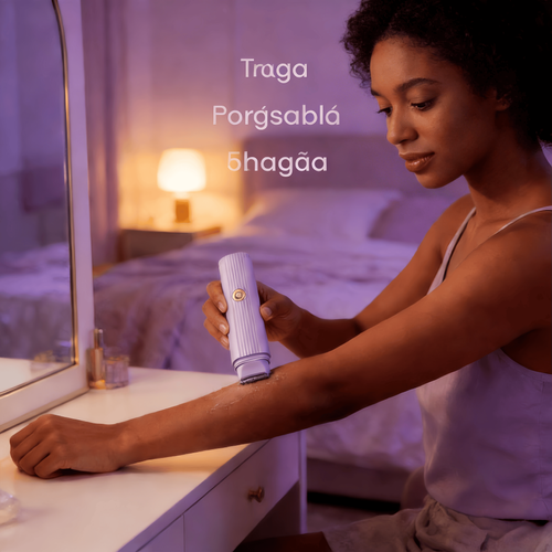 Depiladora Elétrica Portátil de Duas Cabeças Sem Fio, Recarregável, Totalmente à Prova dÁgua  Ideal para Todo o Corpo