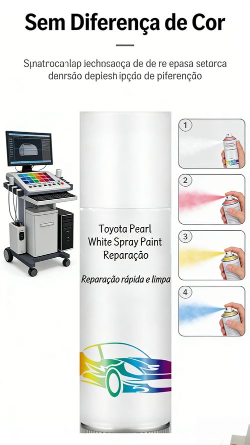 Tinta Spray para Carro Toyota Cor Preto Perolado Reparo de Riscos na Pintura