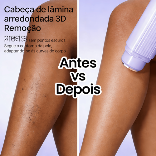 Depiladora Elétrica Portátil de Duas Cabeças Sem Fio, Recarregável, Totalmente à Prova dÁgua  Ideal para Todo o Corpo