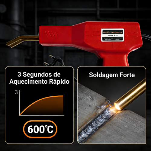 Pistola de Solda para Reparo de Plástico de Carro Ferramenta de Reparo de Amortecedor de Bumper com Soldagem Térmica
