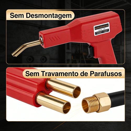 Pistola de Solda para Reparo de Plástico de Carro Ferramenta de Reparo de Amortecedor de Bumper com Soldagem Térmica