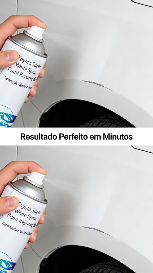 Tinta Spray para Carro Toyota Cor Super Branco Reparo de Riscos na Pintura