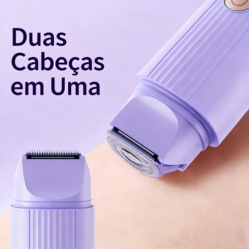Depiladora Elétrica Portátil de Duas Cabeças Sem Fio, Recarregável, Totalmente à Prova dÁgua  Ideal para Todo o Corpo
