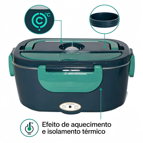 Marmita Elétrica para Carro 12V24V  Aquecimento  Isolamento Térmico, Grande Capacidade, Ideal para Profissionais e Motoristas