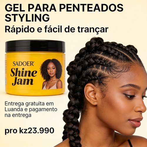 Gel Modelador SADOER Shine Jam para Tranças 113g Entrega Gratuita em Luanda