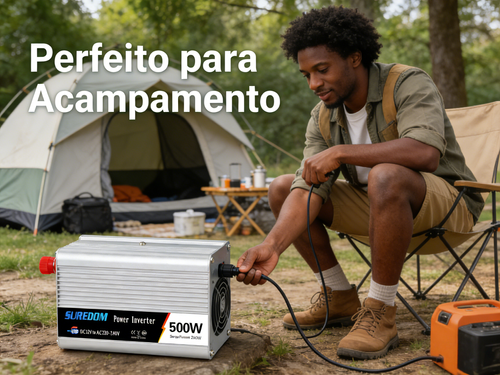 Inversor de Energia 500W para Veículo Conversor de 12 24V para 110 220V com Porta USB