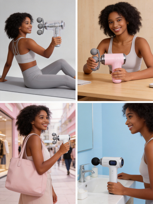 Massagem Gun Profunda para Alívio de Dor Muscular - Compacto Silencioso com Várias Velocidades