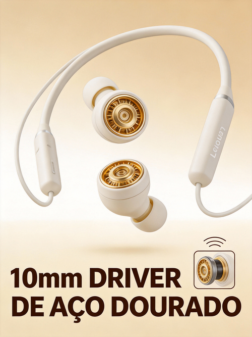 Fone de Ouvido Lenovo Colar Bluetooth Com Conforto Sem Sensação Entrega Gratuita em Luanda