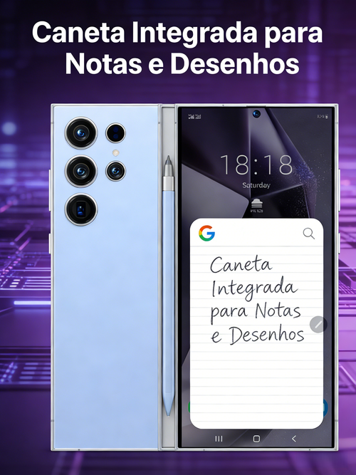 Smartphone S24 Ultra Tela 7.3 Polegadas Caneta Integrada 16GB 1TB Android 5G