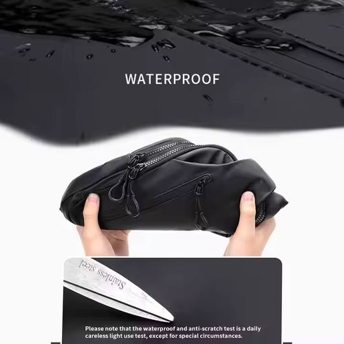Nova bolsa mensageiro de grande capacidade para atividades ao ar livre, bolsa de peito masculina de nova geração, bolsa de ombro moderna e simples