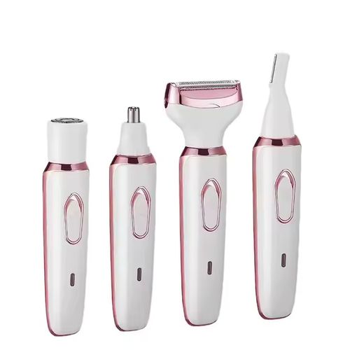 Barbeador elétrico feminino, depilador 4 em 1, aparador feminino, rosto, axilas, pernas, biquíni, depilador corporal, portátil e indolor