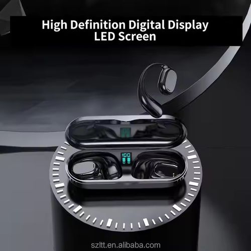 Auscultadores com gancho aberto, visor digital LED, auscultadores estéreo sem fios verdadeiros, auscultadores Bluetooth