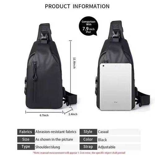 Nova bolsa mensageiro de grande capacidade para atividades ao ar livre, bolsa de peito masculina de nova geração, bolsa de ombro moderna e simples