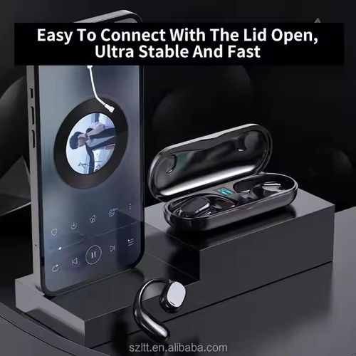 Auscultadores com gancho aberto, visor digital LED, auscultadores estéreo sem fios verdadeiros, auscultadores Bluetooth