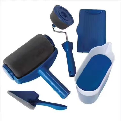 Conjunto de 6 pincéis de rolo de pintura ajustáveis, pincéis de canto destacáveis ​​para pintura de parede